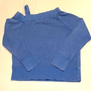 Calvin Klein Blue Off the Shoulder Blouse. Size Small.
